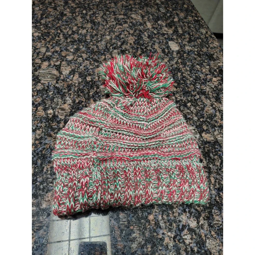C.C Exclusive Christmas Color Pom beanie Hat